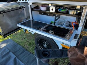 camp trailer hire kitchen units