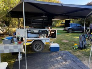 camp trailer rental with kitchen unit